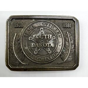 1981 South Dakota Peace Officers Association Belt Buckle 50th Ann. Limited Edit